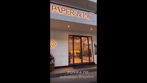 📍Paper & Pie Cafe, Indiranagar