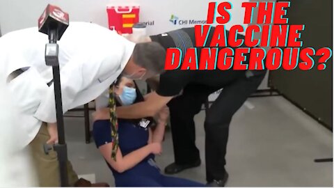Nurse Passes Out After Getting Coronavirus Vaccine; World Leaders FAKE Getting Vaccine