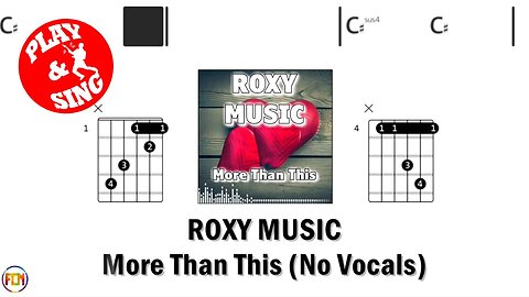 ROXY MUSIC More Than This FCN GUITAR CHORDS & LYRICS NO VOCALS