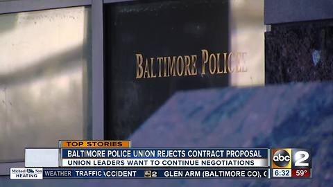 Baltimore Police Union rejects city-proposed contract