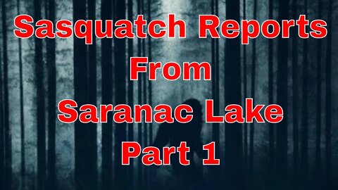 Sasquatch Sightings in Saranac Lake Part 1