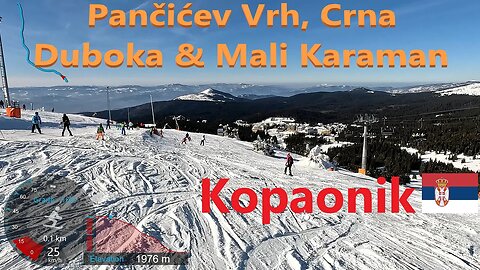 [4K] Skiing Kopaonik, Pančićev Vrh, Crna Duboka & Mali Karaman 4d, 4c, 6, 8, Serbia, GoPro HERO11
