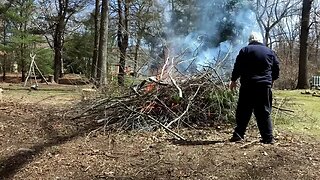 Brush pile burn 3