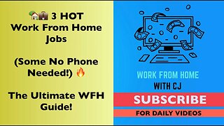 🏡💼 3 HOT Work-from-Home Jobs (Some No Phone Needed!) 🔥 - The Ultimate WFH Guide!