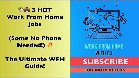 🏡💼 3 HOT Work-from-Home Jobs (Some No Phone Needed!) 🔥 - The Ultimate WFH Guide!
