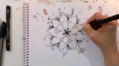 Desenho Floral para Desenhar e Relaxar