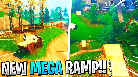 *NEW* MEGA RAMP FOUND BY PLEASENT PARK!! DOWNHILL RACE COURSE IN FORTNITE!!