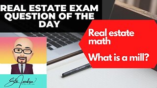 Real estate math...what is a mill? -- Daily real estate practice exam question