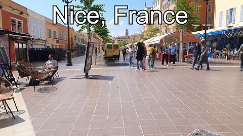 Beach & Downtown Walking Tour Of Nice, France | Slow TV