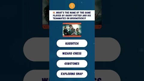 🎬QUIZ: What’s the name of the game played by Harry Potter and his teammates on broomsticks? #quiz