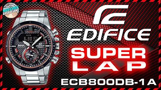Edifice Sponsored Review! | Edifice Super Lap 100m Solar Quartz Chrono ECB800DB-1A Unbox & Review