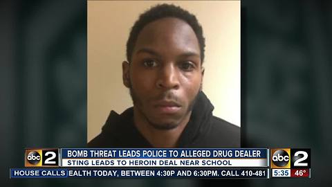 Bomb threat leads police to alleged drug dealer