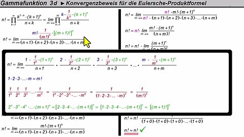 Gammafunktion 3d ► Konvergenzbeweis für die Eulersche Produktformel