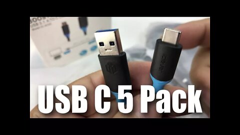 USB Type C Cable Cord Pack Unboxing