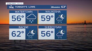 Tuesday remains warm with scattered showers