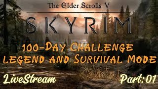 Skyrim 100-Day Challenge. Survival mode Part:01