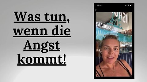 Was sollst du tun, wenn die Angst kommt! Folge mir auf Instagram für noch mehr Live Teachings!