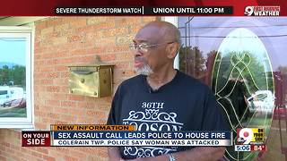 Sexual assault call leads police to house fire