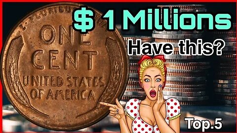 5 ULTRA PENNY RARE Coins worth A LOT of MONEY! Coins worth money!To Look For pennies!