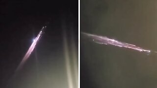 Stunning footage of the Falcon 9 breaking up over the pacific northwest