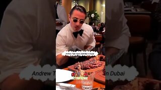 Andrew Tate meeting with Salt Bae in Dubai 🍽️ #bugatti #dubai #shorts #trending#andrewtate #saltbae