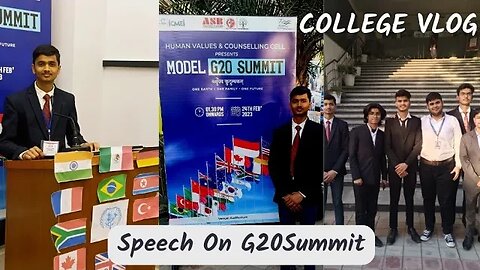 College Vlog ,Speech On #g20summit || Saket Singh's Vlog ||