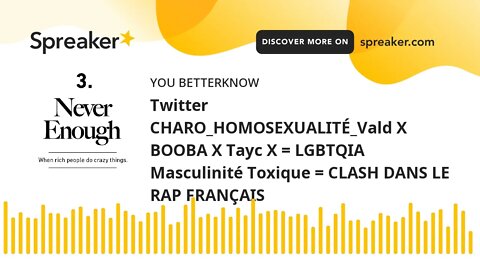 Twitter CHARO_HOMOSEXUALITÉ_Vald X BOOBA X Tayc X = LGBTQIA Masculinité Toxique = CLASH DANS LE RAP