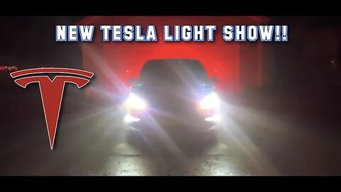2023 New Year TESLA LIGHT SHOW! - Tesla Model 3 Light Show! - 2023 Tesla Model 3 Dancing in the Rain