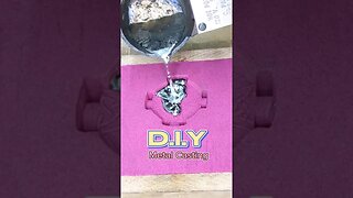 Amazing Metal Casting with Kinetic Sand #diy #shortsfeed #shorts
