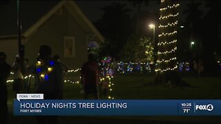 Holiday tree lighting