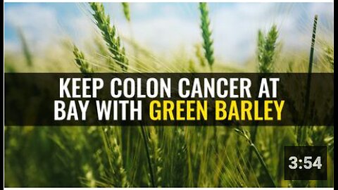 Keep colon cancer at bay with green barley