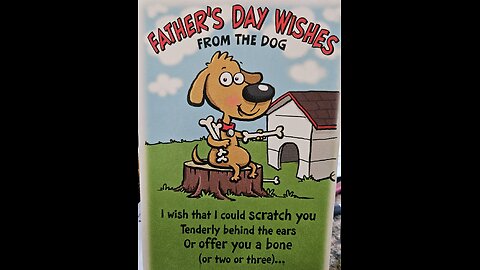 June 16th, 45º Happy Father's day. Flynn gave me a card (actually the wife did for him)