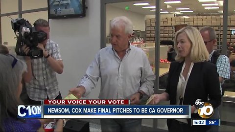 Newsom, Cox make final pitches to be CA Governor