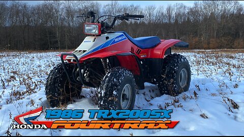 1986 Honda Trx200SX - Snow Day Test Ride!