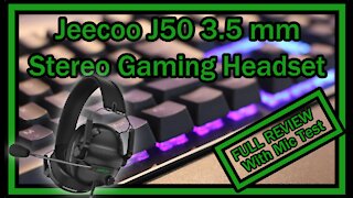 Jeecoo J50 Stereo Gaming Headset with Clear Microphone 3.5 mm FULL REVIEW With Mic Test
