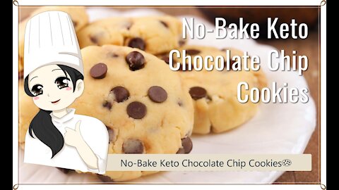 Keto No-bake Chocolate Chip Cookies Recipe Easy 🍫 🍪