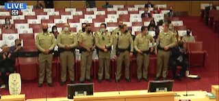 Injured Vegas officer Shay Mikalonis honored by city council