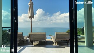 Beachside Ambience & Relaxation. Ocean Waves Sound With Music For Deep Sleep & Spa. ASMR