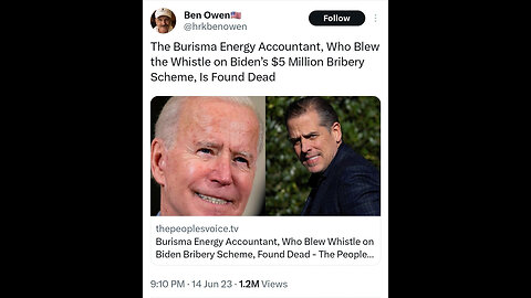 Burisma Whistleblower On Joe Biden's $5 Million Dollar Bribe Dies Suddenly 6-16-23 Salty Cracker