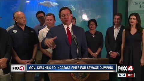 Florida governor calls for stiffer fines for cities that pollute during Naples conference