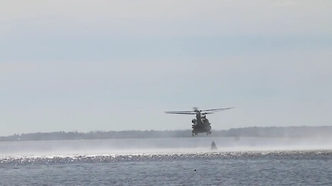 3rd Combat Aviation Brigade works with the U.S. Coast Guard to recover displaced buoys.