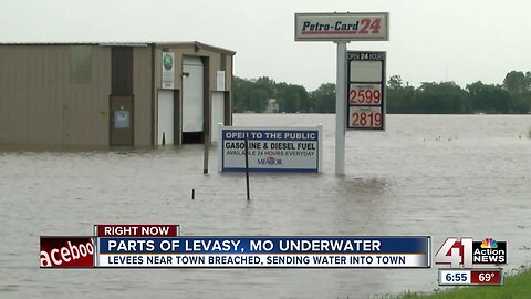 Emergency officials continue to monitor floodwaters in Levasy, Missouri