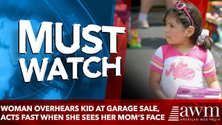 Woman overhears kid at garage sale, acts fast when she sees her mom’s face