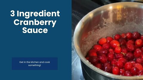 3 Ingredient Cranberry Sauce | Chief’s Galley #chiefsgalley #cranberrysauce #shorts