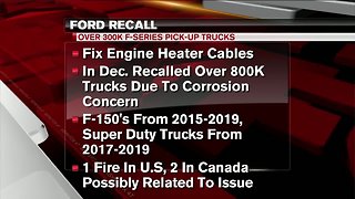 Ford recalls 327K pickups again to fix engine heater cables
