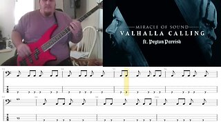 Miracle of sound - valhalla calling ft. peyton parrish(bass tab)