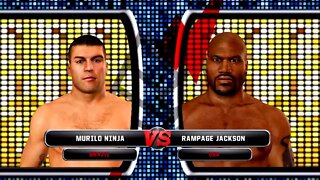 UFC Undisputed 3 Gameplay Rampage Jackson vs Murilo Ninja (Pride)