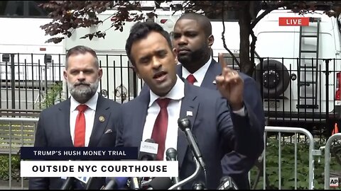 Vivek Ramaswamy Speaks Outside NYC Courthouse During Bragg Show Trial