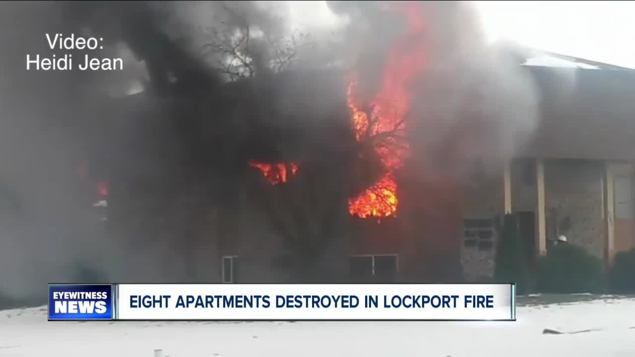 Fire destroys eight apartments in Lockport