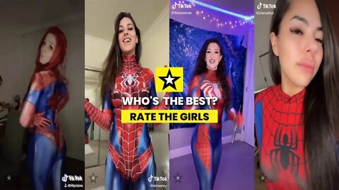 Rate the Girls: Best Spiderwoman TikTok Cosplay Contest #6 (Spiderman) 🕷💖